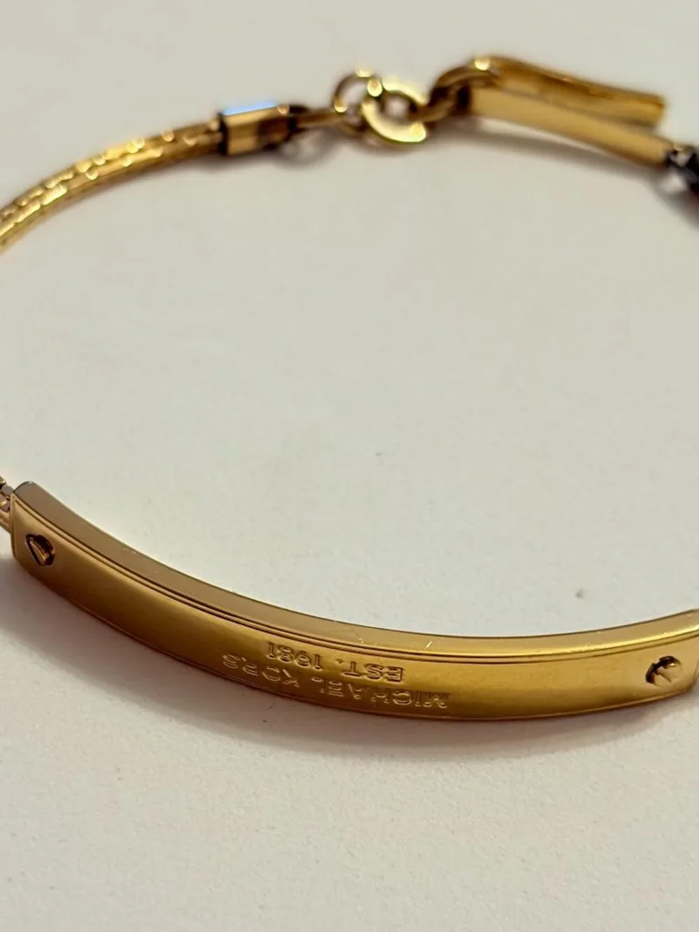 Michael Kors Gold Tone ID Bracelt
